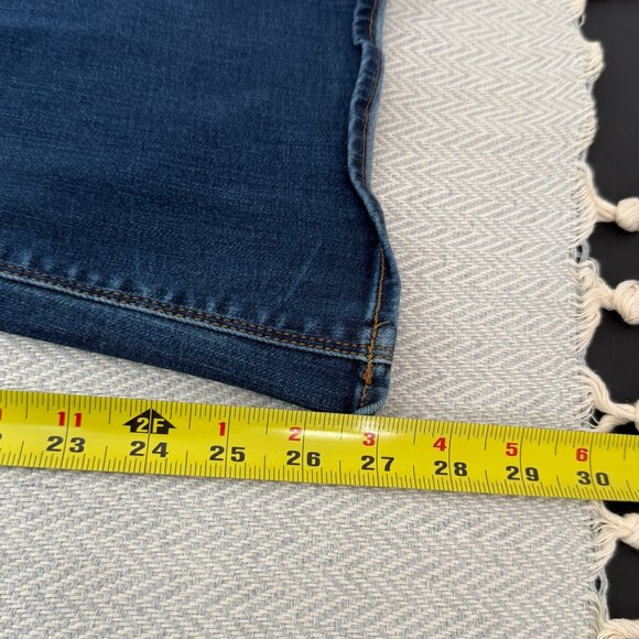 American Eagle Artist Flare Jeans Womens 18 Short Blue Stretch Boho Classic - Picture 12 of 15